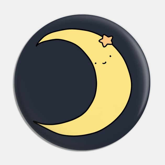 Cute Crescent Moon Pin by saradaboru