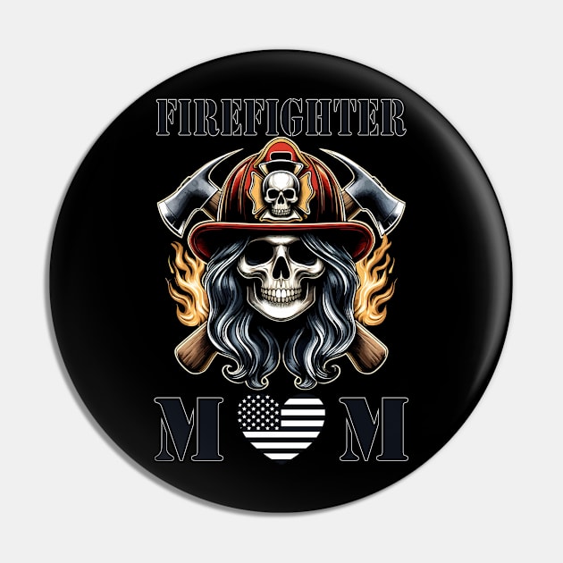 Firefighter Mom: My Hero Wears Bunker Gear Pin by chems eddine