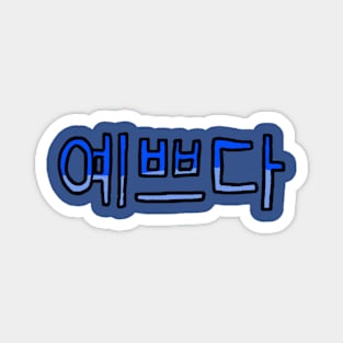 Beautiful in Korean - (Blue) Magnet