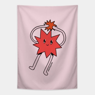 Silly Little Guy | Red Sticker Version Tapestry