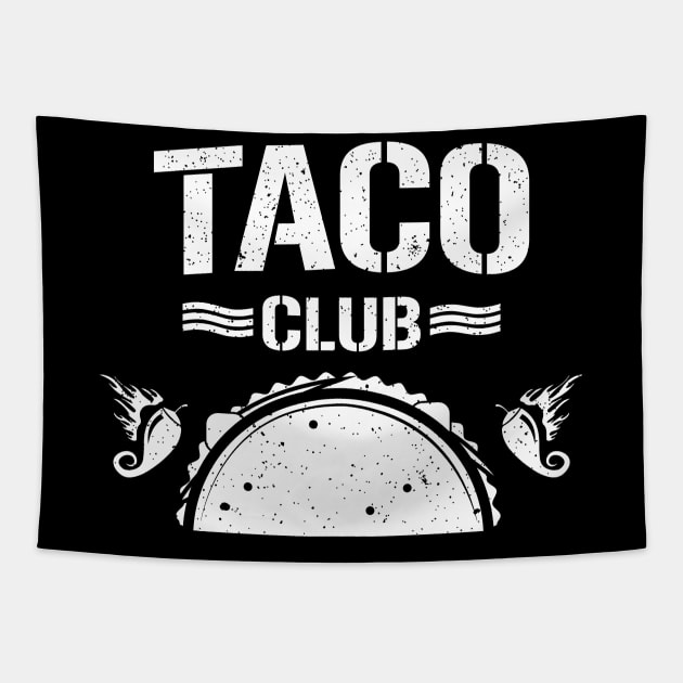 Taco Club (Black and White) Tapestry by Gimmickbydesign