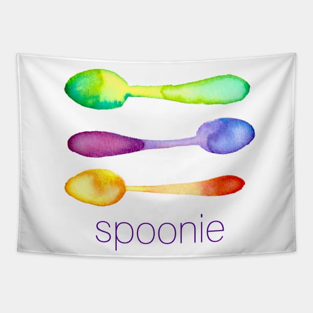 Spoonie (Three Watercolor Spoons) Tapestry by KelseyLovelle