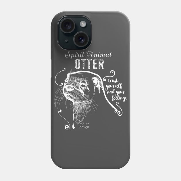 Spirit animal - Otter white Phone Case by mnutz