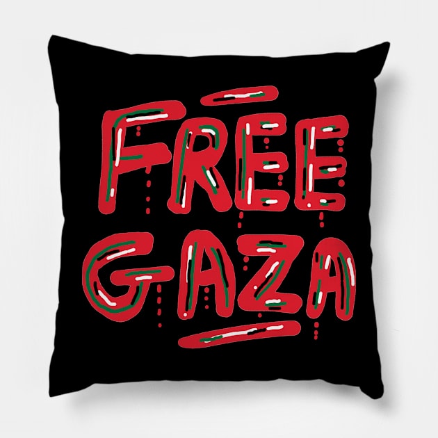 Free Gaza Pillow by Mark Ewbie