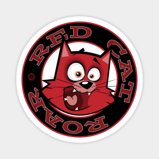 Red Cat Roar Stamp Magnet