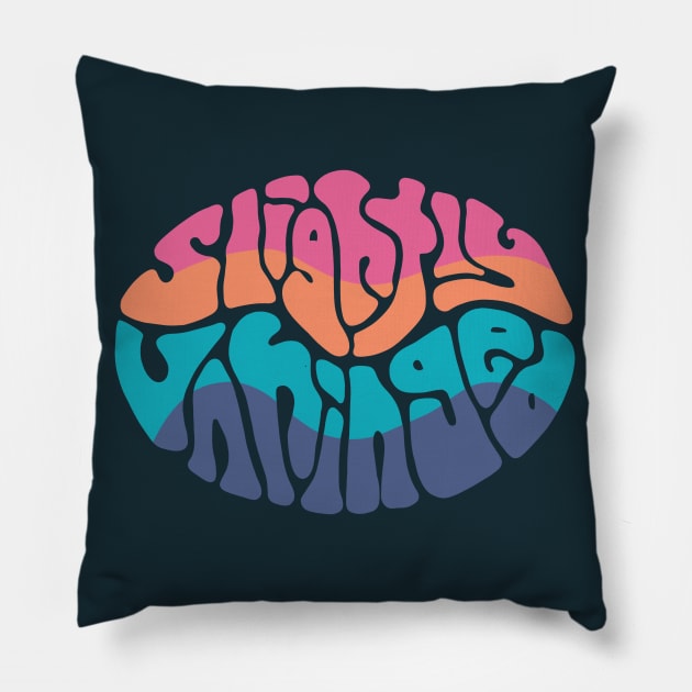 Slightly Unhinged Word Art Pillow by Slightly Unhinged