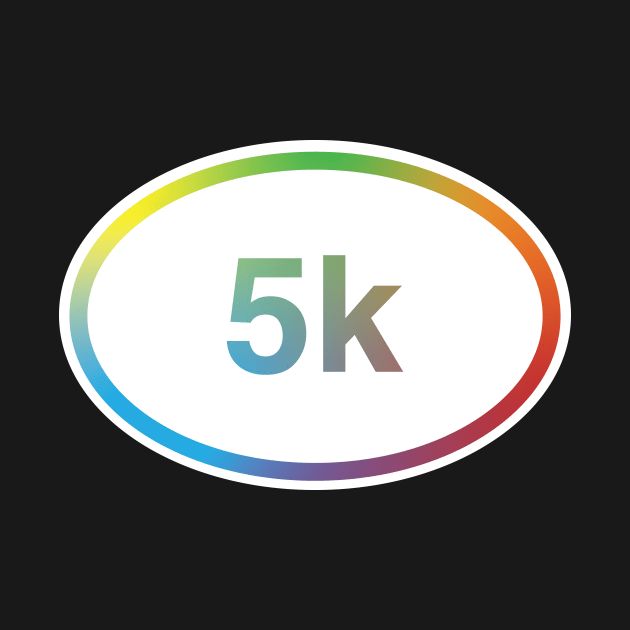 5k Running Race Distance Rainbow by murialbezanson