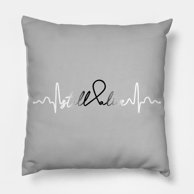 Still Alive- Melanoma Cancer Gifts Melanoma Cancer Awareness Pillow by AwarenessClub