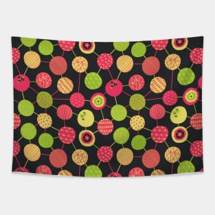 Colorful Connected Dots Tapestry