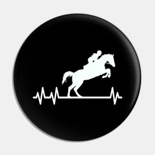 Equestrian Heartbeat Horses Pulse Rider Pin