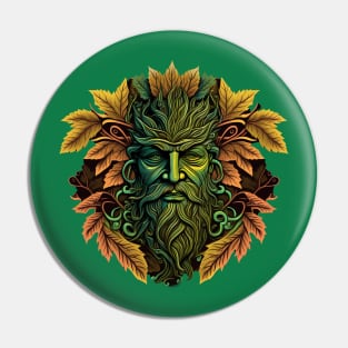 Jack Of The Wood Traditional Pagan Celtic Greenman Pin