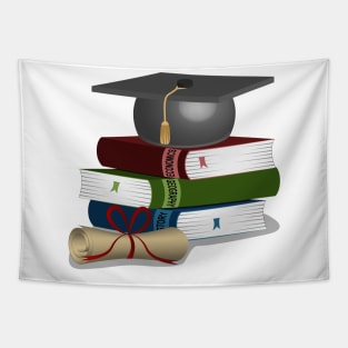 Degree And Books Tapestry