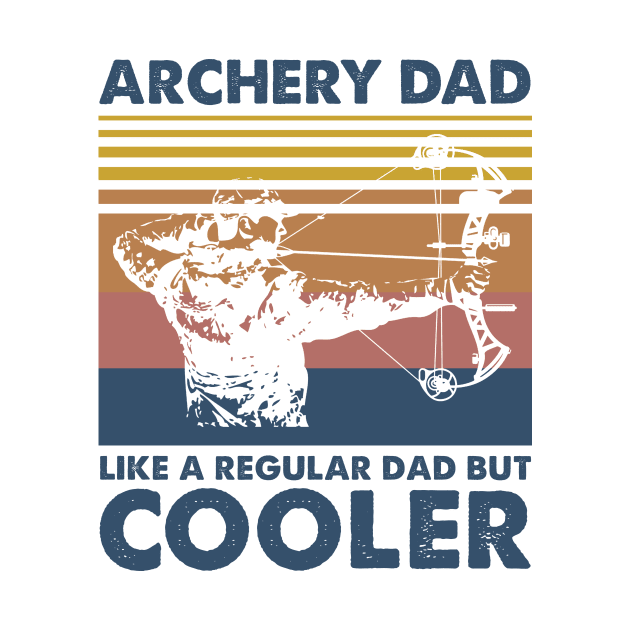 Archery Dad Vintage Gift Father's Day by Soema