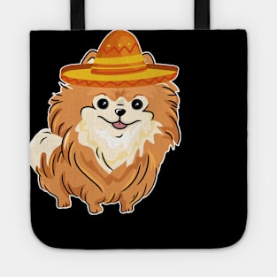 Cute dog pomeranian mexico cinco de mayo Tote