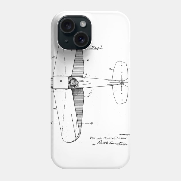 Airplane vintage patent drawing Phone Case by skstring