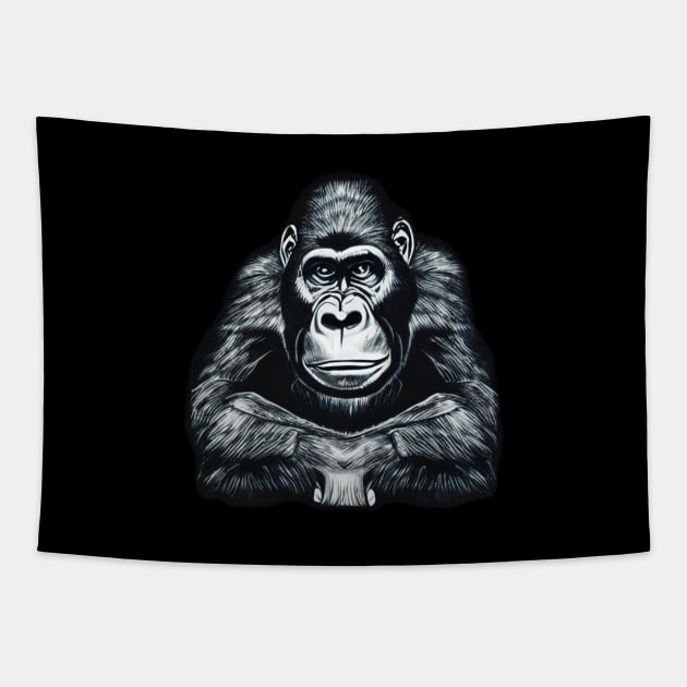 Crouching Gorilla Tapestry by PNPTees