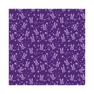 Pastel goth purple zombie bunny pattern T-Shirt