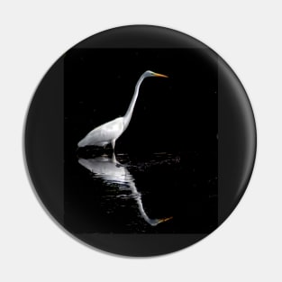 Great White Heron Pin