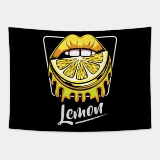 Lemon - Cool Fruity Mouth Yellow Fruit Refreshment Tapestry