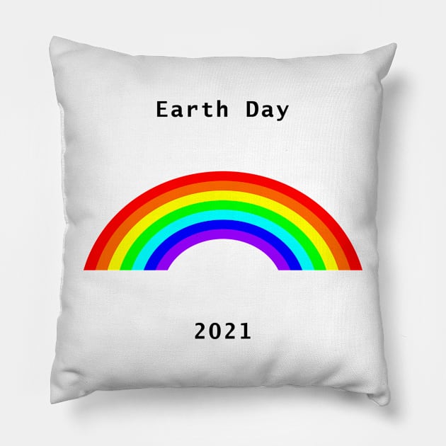 Rainbows for Earth Day 2021 Pillow by ellenhenryart