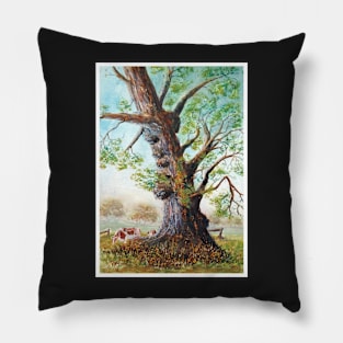 Craggy Burled Gumtree - Watercolour Pillow