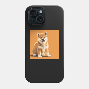 Funny and Cute Shiba Inu Dog Illustration Drawing Phone Case