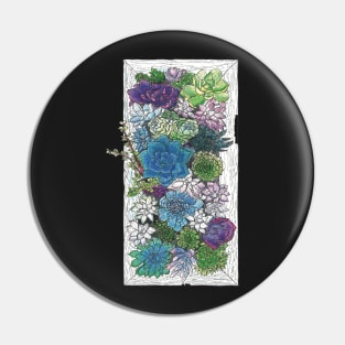 Purple and Blue Succulents Pin