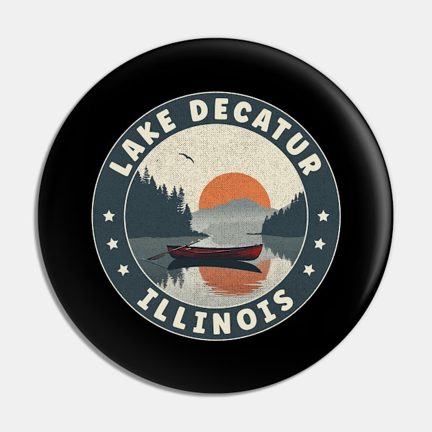 Lake Decatur Illinois Sunset Pin by turtlestart