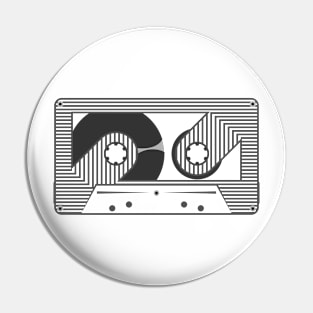 retro classic tape line art Pin