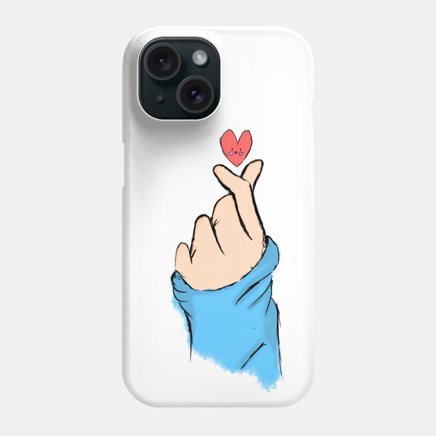 K-pop Finger heart! Phone Case by TheWhiteSkyStore