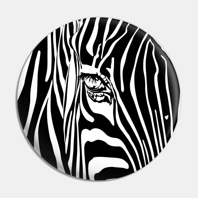 Zebra pattern Pin by mkbl