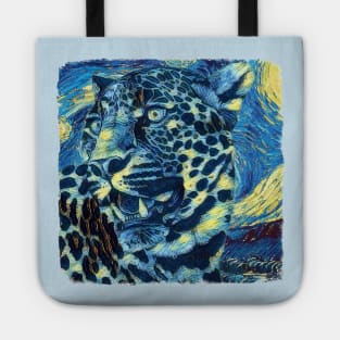 Leopard Van Gogh Style Tote