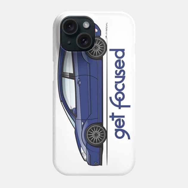 get focused blue Phone Case by JRCustoms44