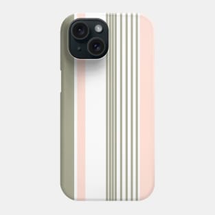 Color Block Stripes Peach and Green Phone Case