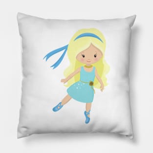 Ballerina, Ballet Dancer, Ballet Girl, Blonde Hair Pillow