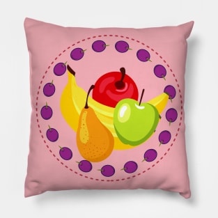 Cute Fruit Stamp Pillow