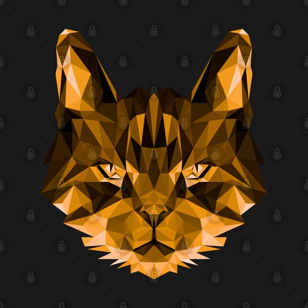 Cat head polygonal by Tuye Project