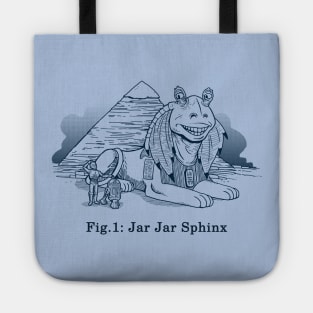 Funny Alien Sphynx Droids Sci-fi Movie Pyramid Of Giza Cartoon Tote