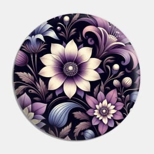 Purple Flowers Pin