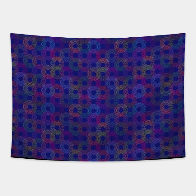 Rainbow circles seamless pattern design Tapestry by kindsouldesign