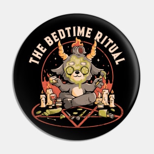 The Bedtime Ritual - Funny Evil Baphomet Gift Pin