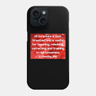 Bible Verse 2 Timothy 3:16 Phone Case