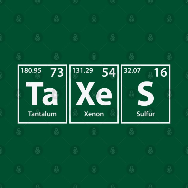Taxes (Ta-Xe-S) Periodic Elements Spelling by cerebrands