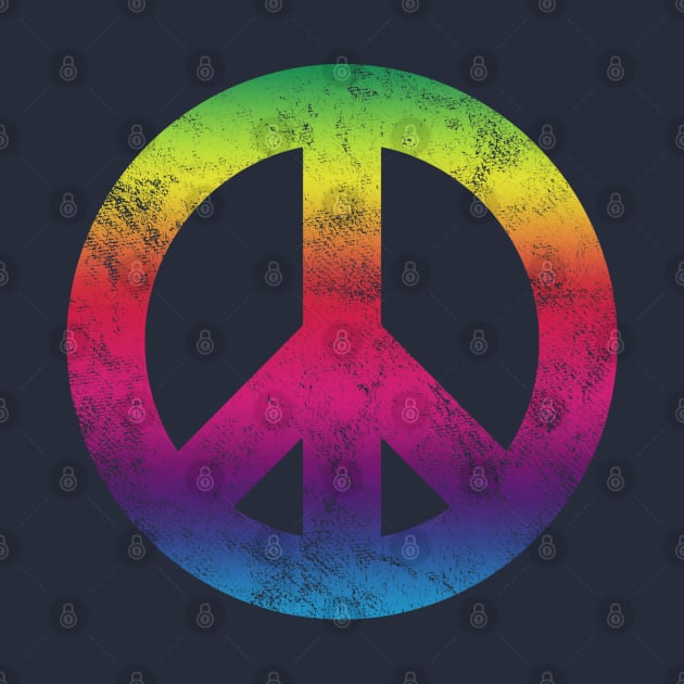 RETRO RAINBOW PEACE SIGN by BG305