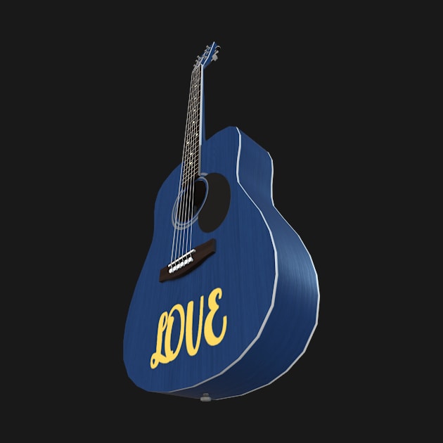 Blue Guitar – Music be the food of love by Captain Peter Designs