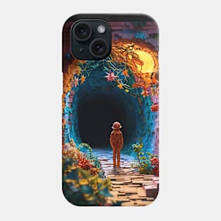 image design. of an animated walking for a dimension Phone Case