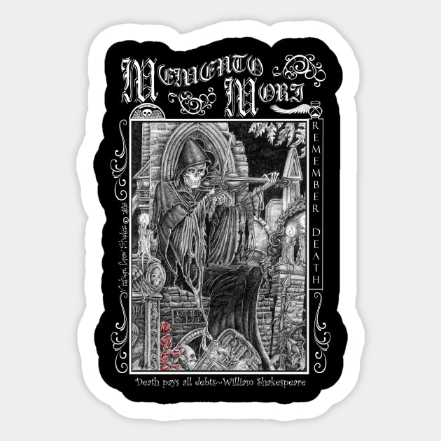Ezekiel Crowe's Memento Mori Black Tee Shirt Ezekiel Crowe's Memento Mori Black Tee Shirt