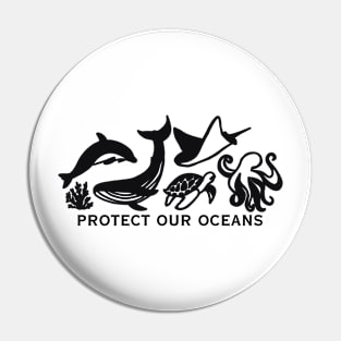 Protect our Ocean and Marine Wildlife Pin