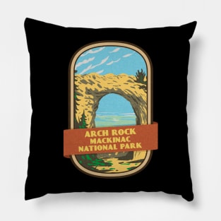 Arch Rock Mackinac National Park Pillow