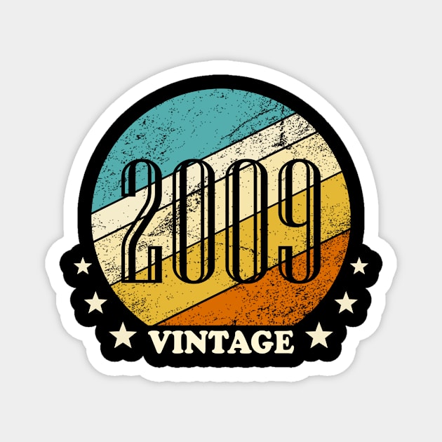 Vintage retro born in 2009 birth year gift Magnet by Inyourdesigns